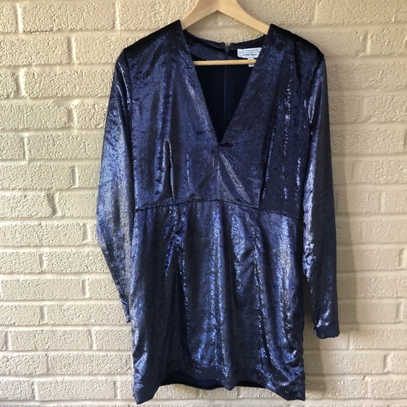 & Other Stories Shimmery Velvet Mini Dress - Picture 1 of 6